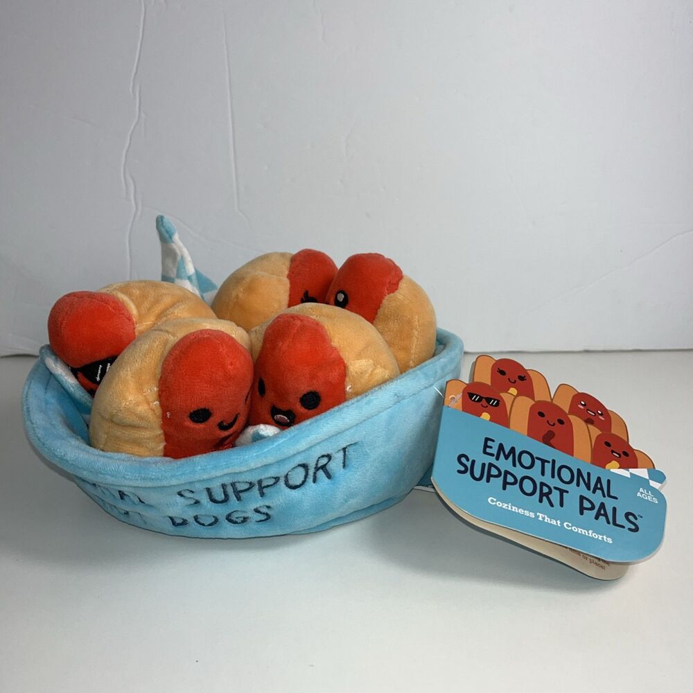 Emotional Support Hot Dogs 5pc Plush Set NWT